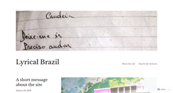 Desktop Screenshot of lyricalbrazil.com